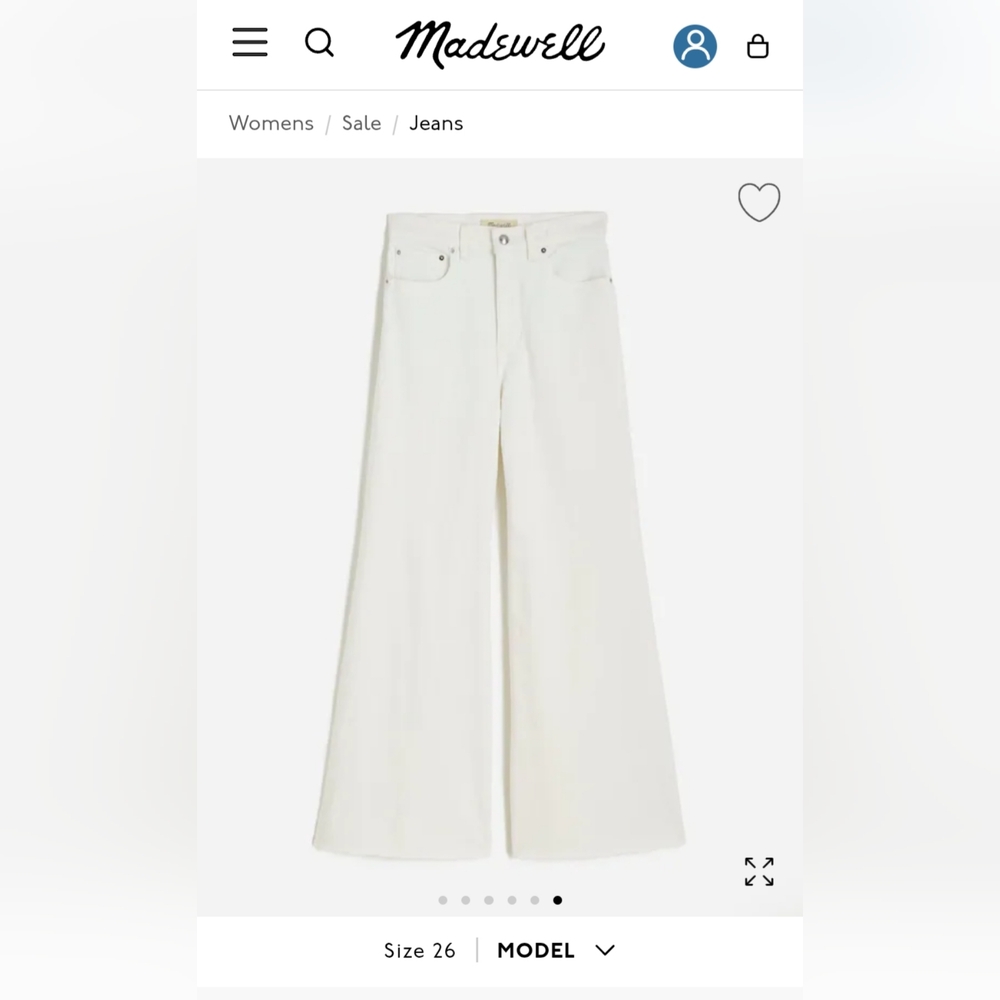 NWT Madewell Flare Wide Leg Crop Jeans Size 26 - Picture 6 of 13
